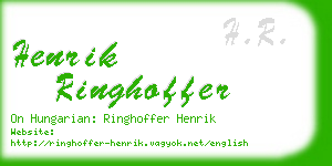 henrik ringhoffer business card
